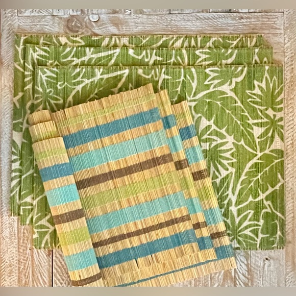 🍽 6 Pack Rollup Bamboo Placemats 🍽 - Picture 1 of 6